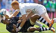 James Rodwell making the tackle against Fiji