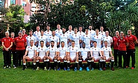 The England squad and coaching staff before the Portugal game