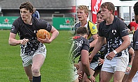 Simmon Hammersley and Mike Haley in action for RedPanda Sevens