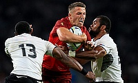 England's Sam Burgess made an impact in Friday's 35-11 victory over Fiji