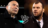Eddie Jones (left) and Michael Cheika (right) have already spiced up Saturday's clash