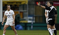 Katy McLean was sent off against Italy