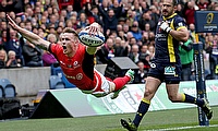 Chris Ashton scores the first try in the European Champions Cup final 2017