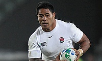 Manu Tuilagi, pictured, has been sent home from England's training camp along with Denny Solomona