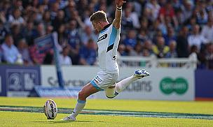 Finn Russell delivered a faultless kicking display as Glasgow beat Montpellier