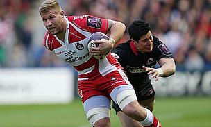 Ross Moriarty in action for Gloucester.