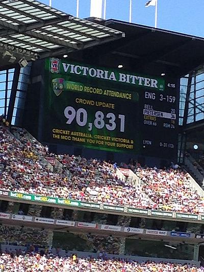 Melbourne Cricket Ground's record crowd