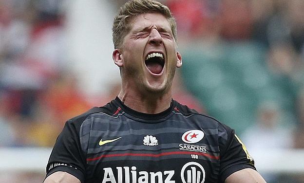 David Strettle scored a hat-trick of tries against Wasps
