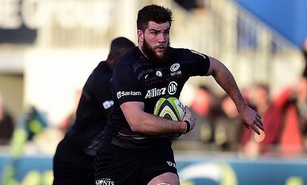 Saracens' Nick De Jager scored two tries in the win over Exeter*