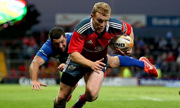 Keith Earls scored a try for Munster