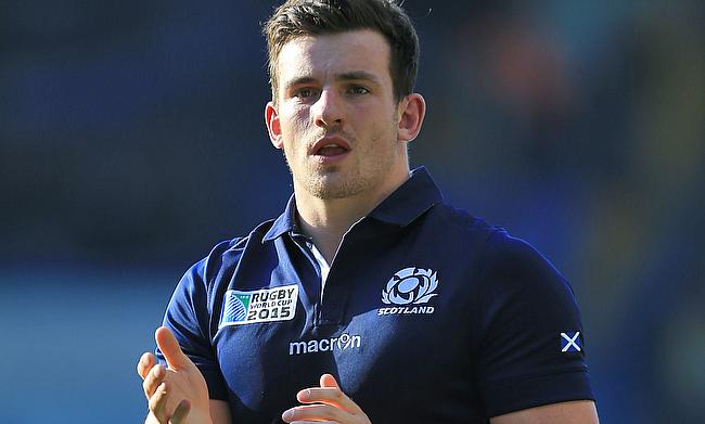 Scotland centre Matt Scott has suffered elbow ligament damage