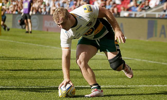 Northampton Saints' Mikey Haywood scored the fourth try against Bristol