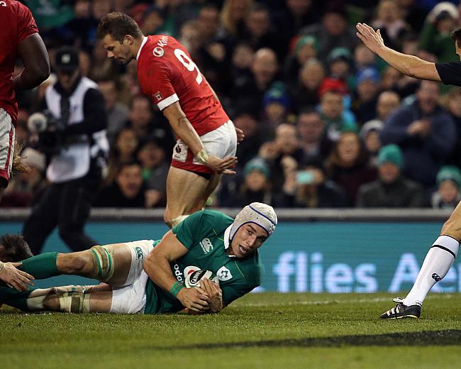 Man of the match Ultan Dillane scored the fifth of Ireland's eight tries