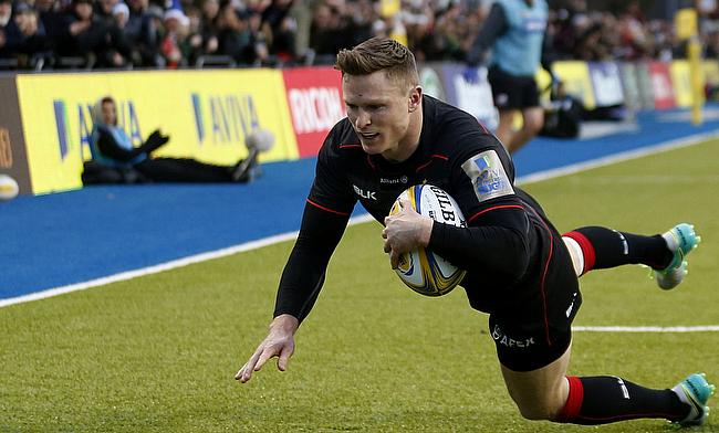 Saracens' Chris Ashton scored against Newcastle