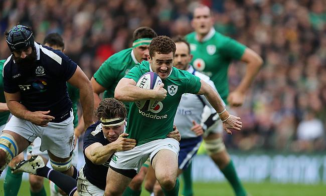 Paddy Jackson, centre, has signed a two-year contract extension at Ulster