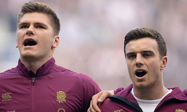 Owen Farrell, left, and George Ford are two of England's ever-presents in their bid for back-to-back Grand Slams