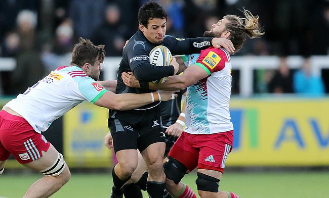 Juan Pablo Socino (centre) joined Newcastle Falcons in 2014