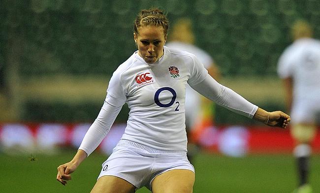 Emily Scarratt scored the opening try for England