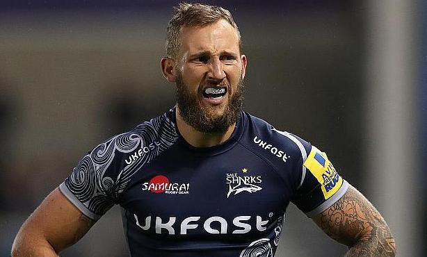 Byron McGuigan starred for Sale Sharks with three tries