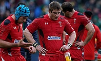 Scarlets and Wales prop Rhodri Jones, centre, is a doubt for the RBS 6 Nations