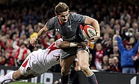 Hallam Amos In Action For Wales