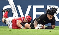 Ma'a Nonu scoring on the occasion of his 100th cap