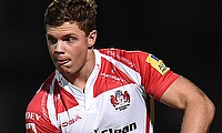 Henry Purdy crossed for Gloucester's first try against Zebre