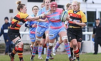 Chelsey Sneado on the way to her first Worcester 1st XV try.