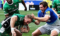 Saracens' Alex Goode scored 16 points as his side beat London Irish in a match played in New Jersey