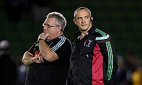 Harelquins director of rugby John Kingston, left, has boosted his forward options