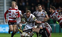 Damian Welch scored a late try to give Exeter a draw with Gloucester