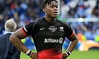 Maro Itoje sustained a hand injury diuring Saracens' victory over the Scarlets