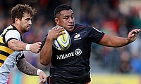 Mako Vunipola on the charge against Wasps