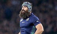 Josh Strauss scored a try on his 100th Glasgow appearance