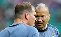 Eddie Jones, right, had some strong words for his captain Dylan Hartley, left