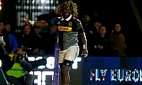 Tries from Mat Luamanu, Marland Yarde, pictured, and James Chisholm were not enough for Harlequins