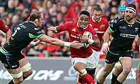 Francis Saili, centre, was outstanding as Munster beat Ospreys to reach the Guinness PRO12 final