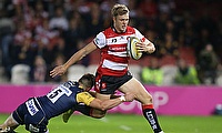 Gloucester's Ollie Thorley, right, scored two tries in the win over Zebre