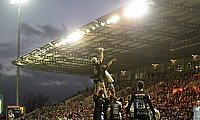 Exeter win a lineout during their win over Leicester