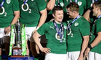 Brian O’Driscoll, left, and Jamie Heaslip played together with Ireland and Leinster