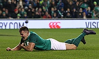 Jacob Stockdale was the only try scorer in the game