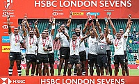 Fiji celebrating the win in London Sevens