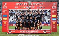 New Zealand Women's team celebrating their win in Paris