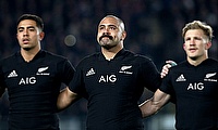Karl Tu'inukuafe (centre) made his debut for All Blacks during June series against France
