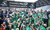 Connacht celebrating their Pro12 title win in 2015/16 season
