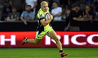 Teenager Arron Reed in action for Sale Sharks