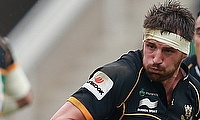 Tom Wood was one of the try-scorer for Northampton Saints
