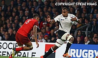 Leone Nakarawa (right) was one of the try-scorer for Fiji