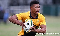 Damian Willemse during the South African Springboks field training session