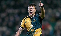 Tom Collins was one of the try-scorer for Northampton Saints